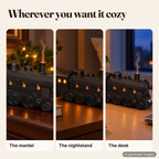The train on a mantel, a nightstand and a desk (AI-generated scenes)